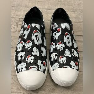 Native x Disney Mickey Mouse Black Slip On Adult‎ Shoes Womens 12/Mens 10